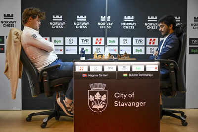 Magnus Carlsen and D Gukesh face off at Norway Chess 2025