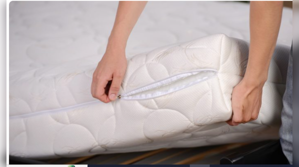 An old mattress, a breeding ground for dust mites and allergens.