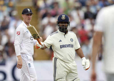 Rishabh Pant celebrates his half-century against England, 2025